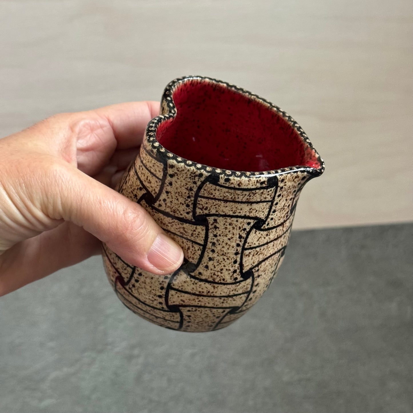 Heart Cup with Woven Ribbon Tangle