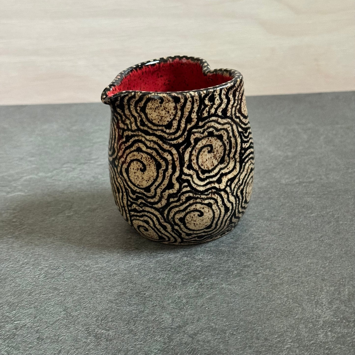 Heart Cup with Swirly Tangled Design