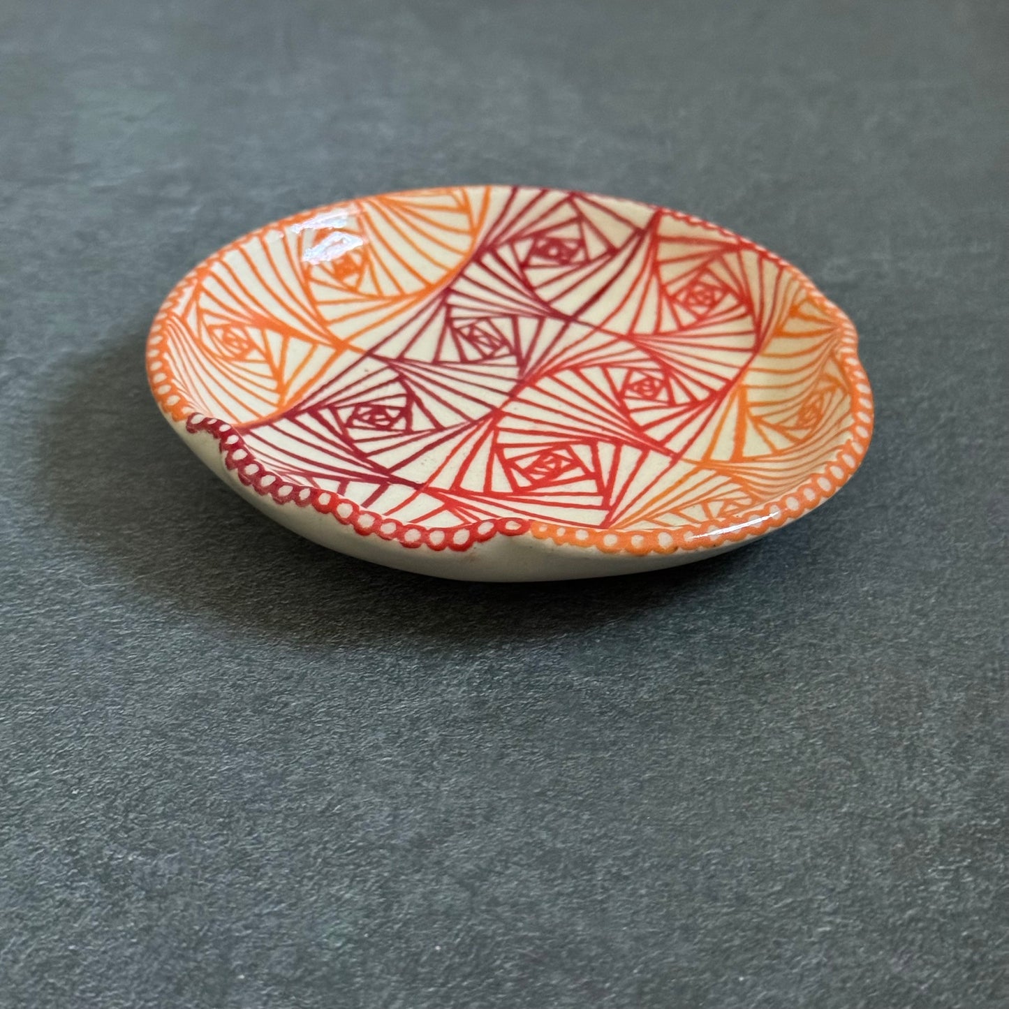 Red Orange Spoon Rest