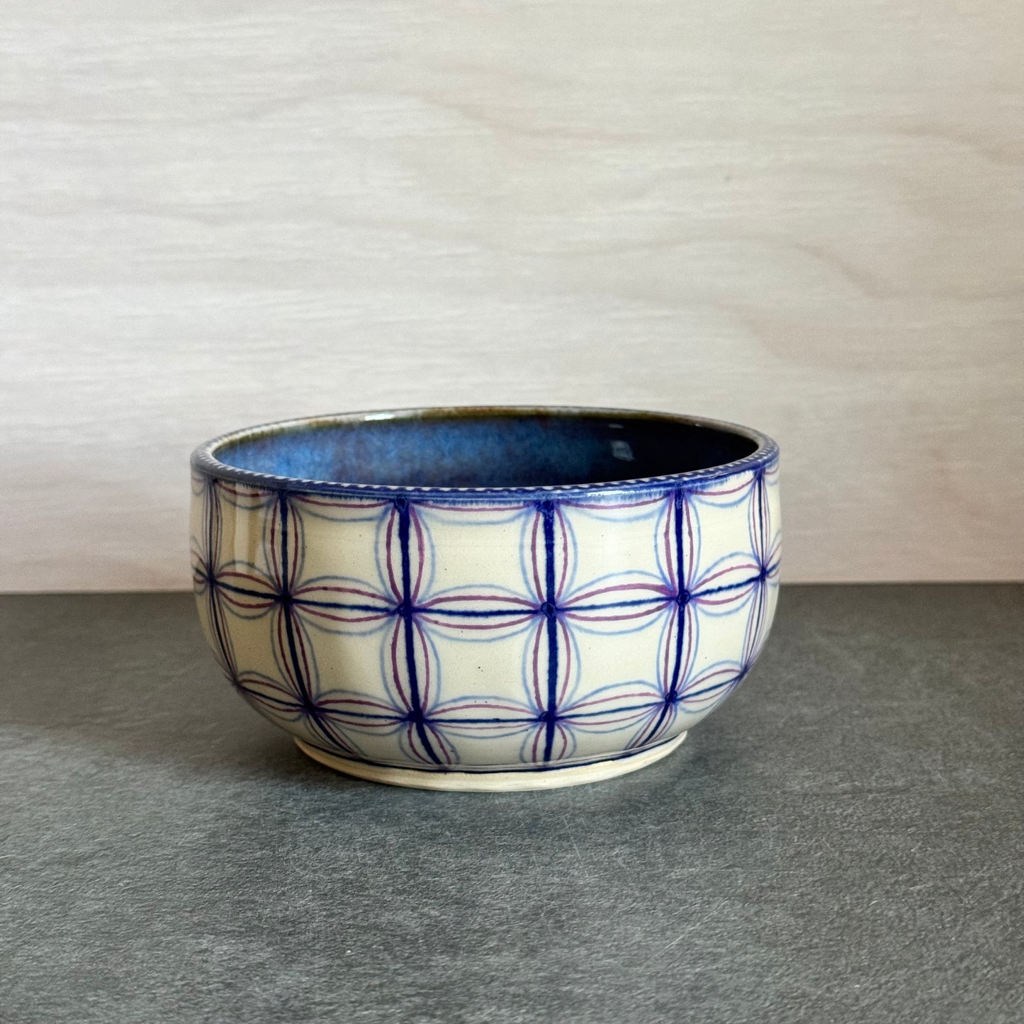 Blue Petals Tangled Bowl - 4.5 inches