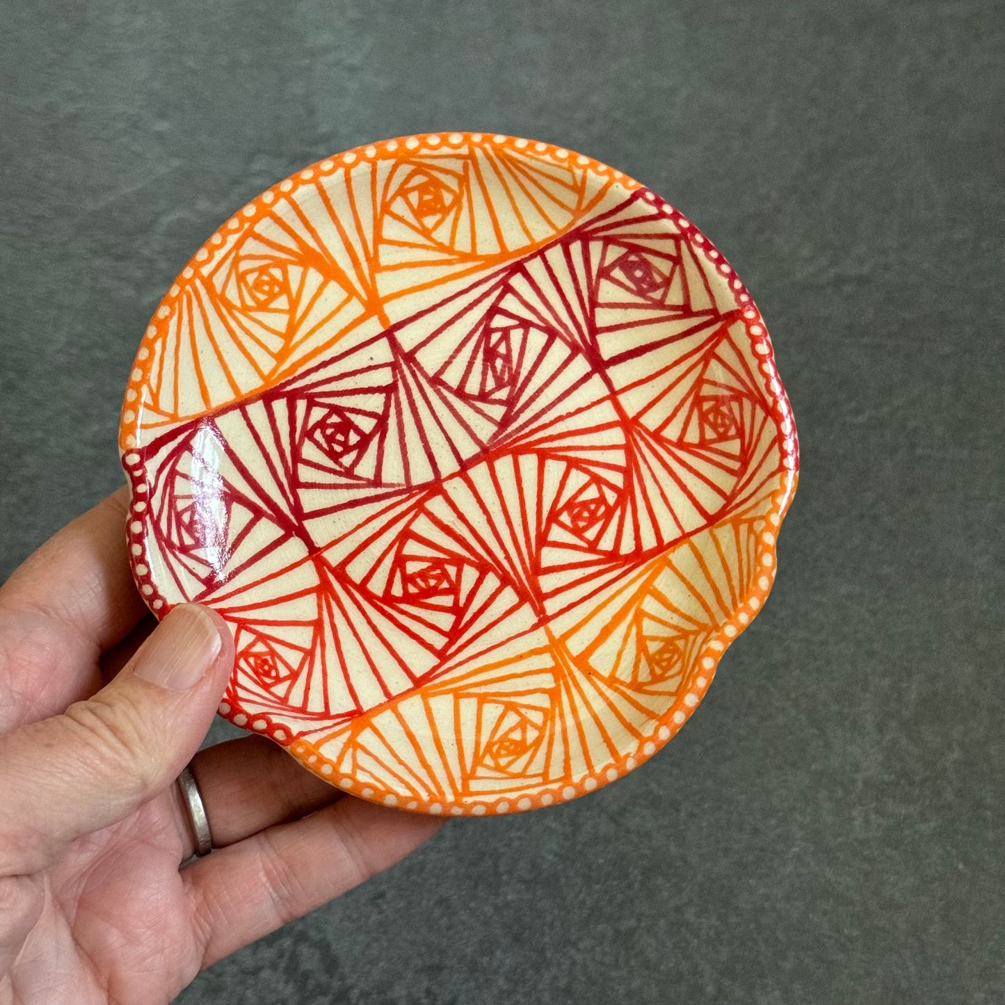 Red Orange Spoon Rest