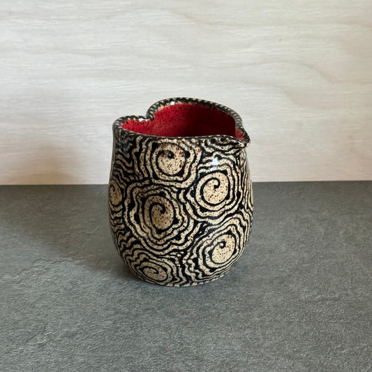 Heart Cup with Swirly Tangled Design