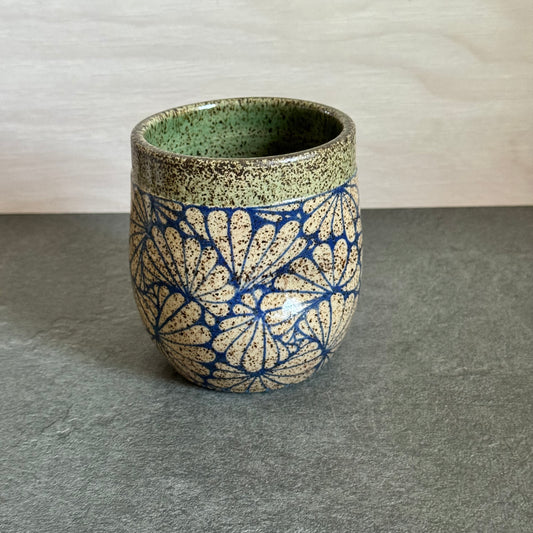 Green and Blue Banded Cup