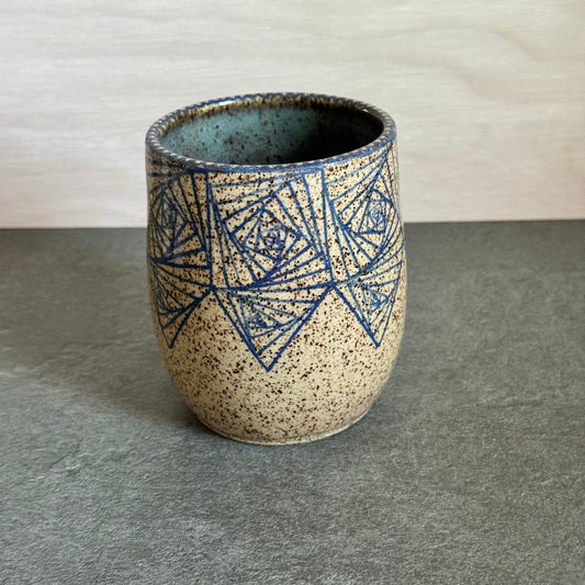 Tangled Cup with Blue Glaze