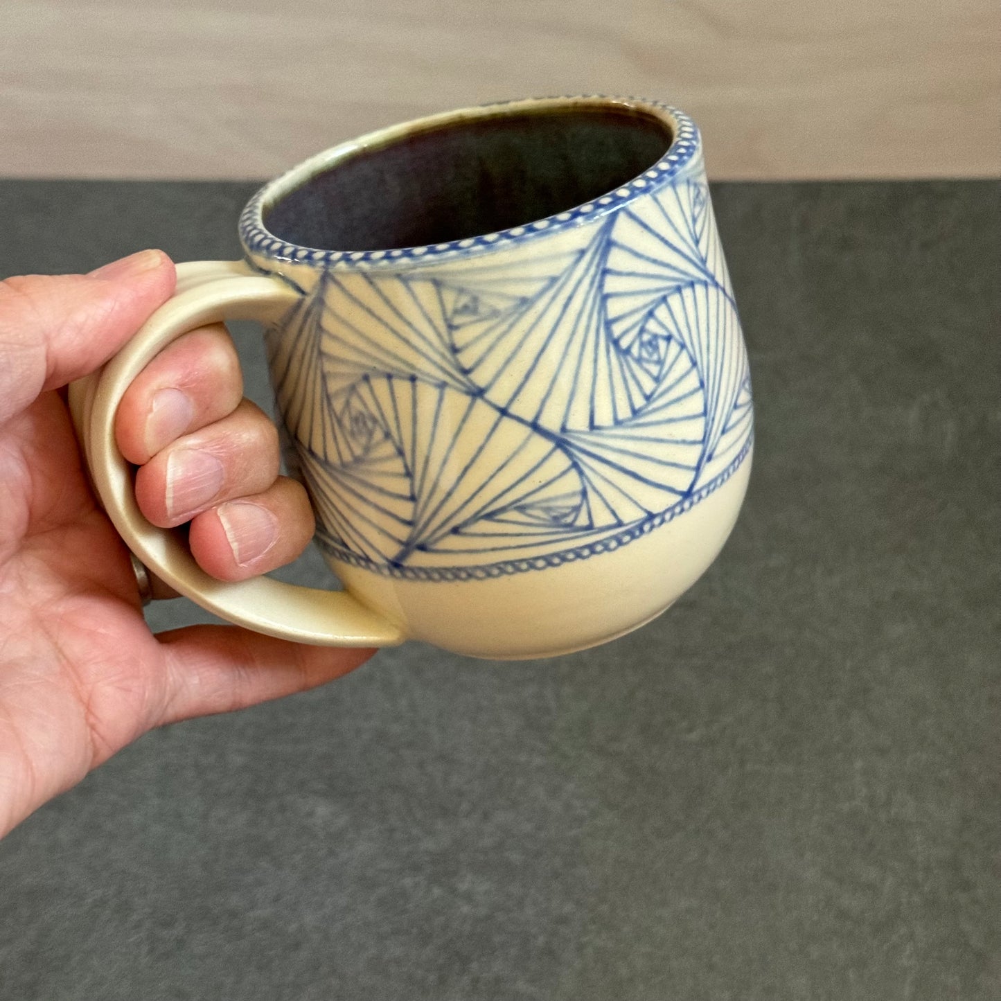 Blue Ginkgo Mug