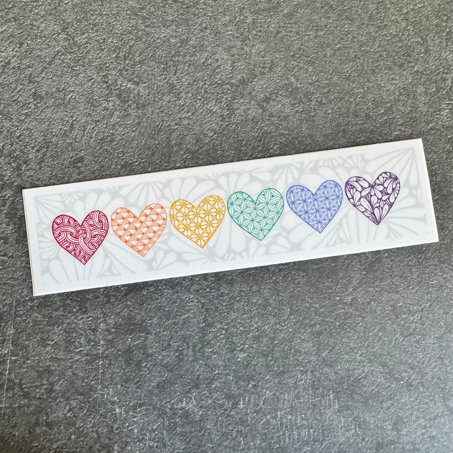 Tangled Rainbow Hearts Sticker