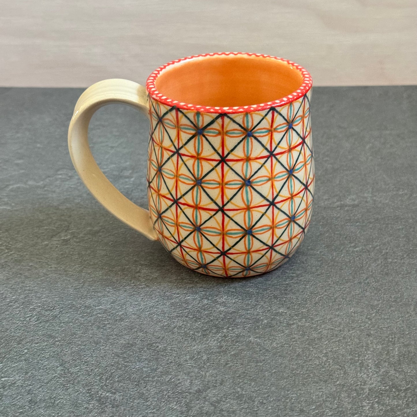Orange Patterned Mug