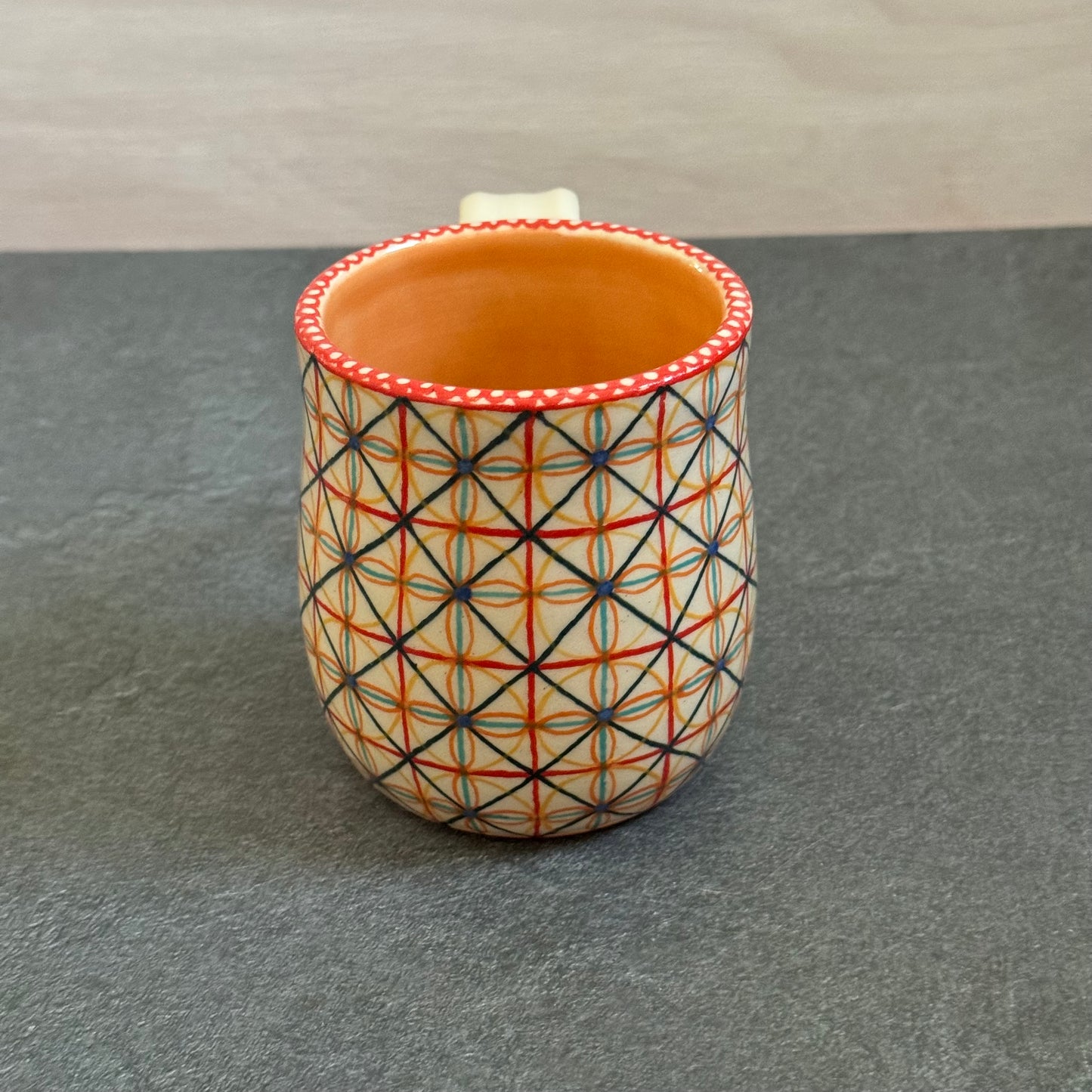 Orange Patterned Mug