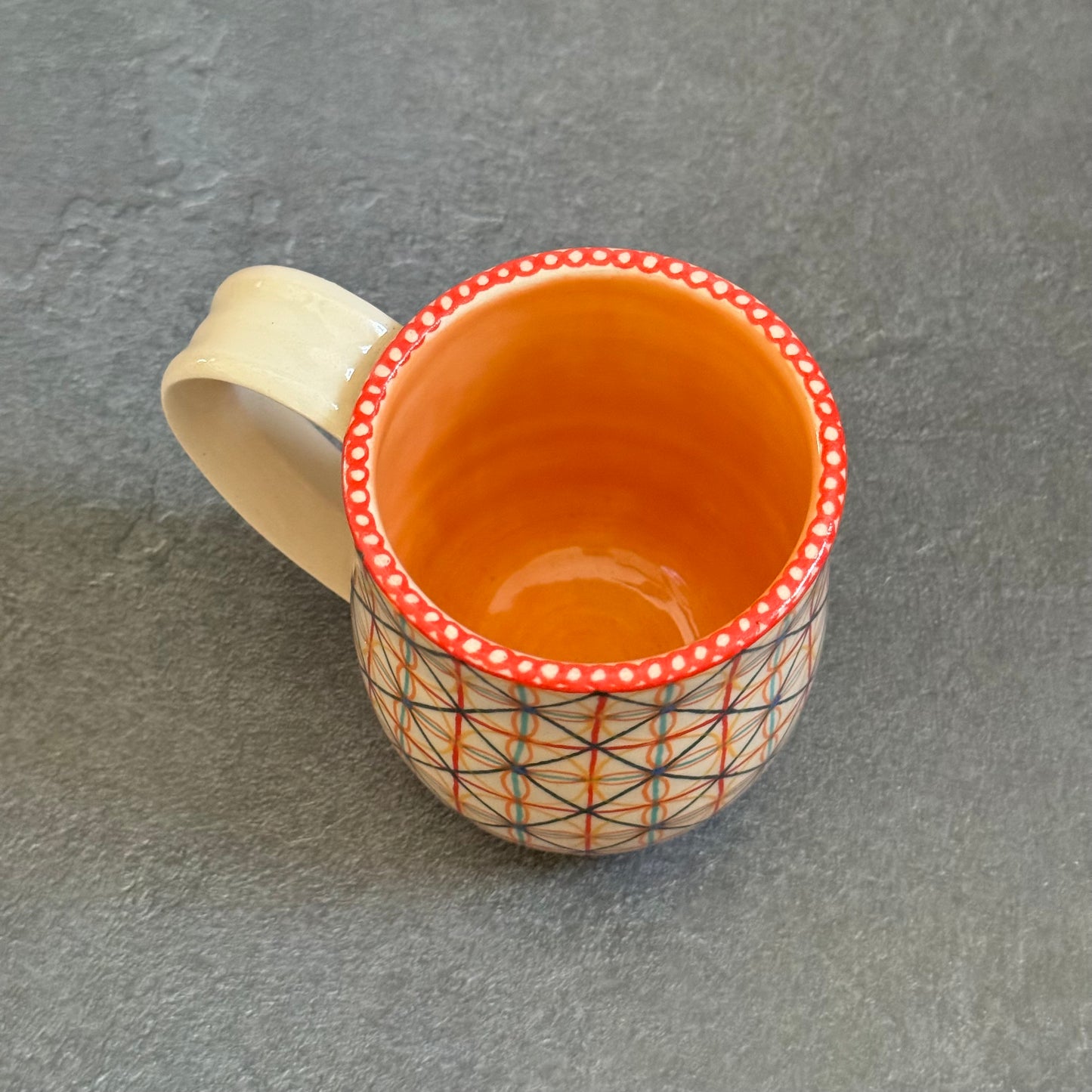 Orange Patterned Mug
