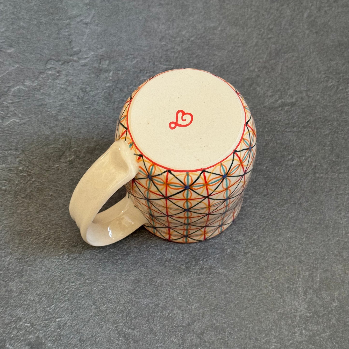 Orange Patterned Mug