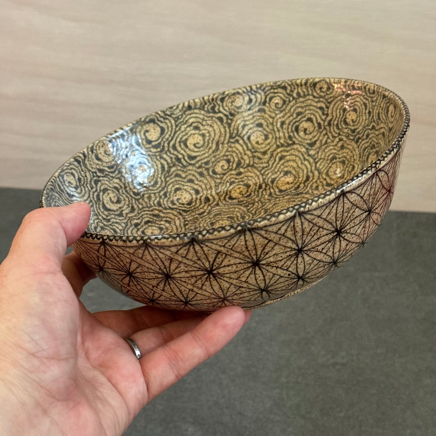 Two Tangle Shallow Bowl
