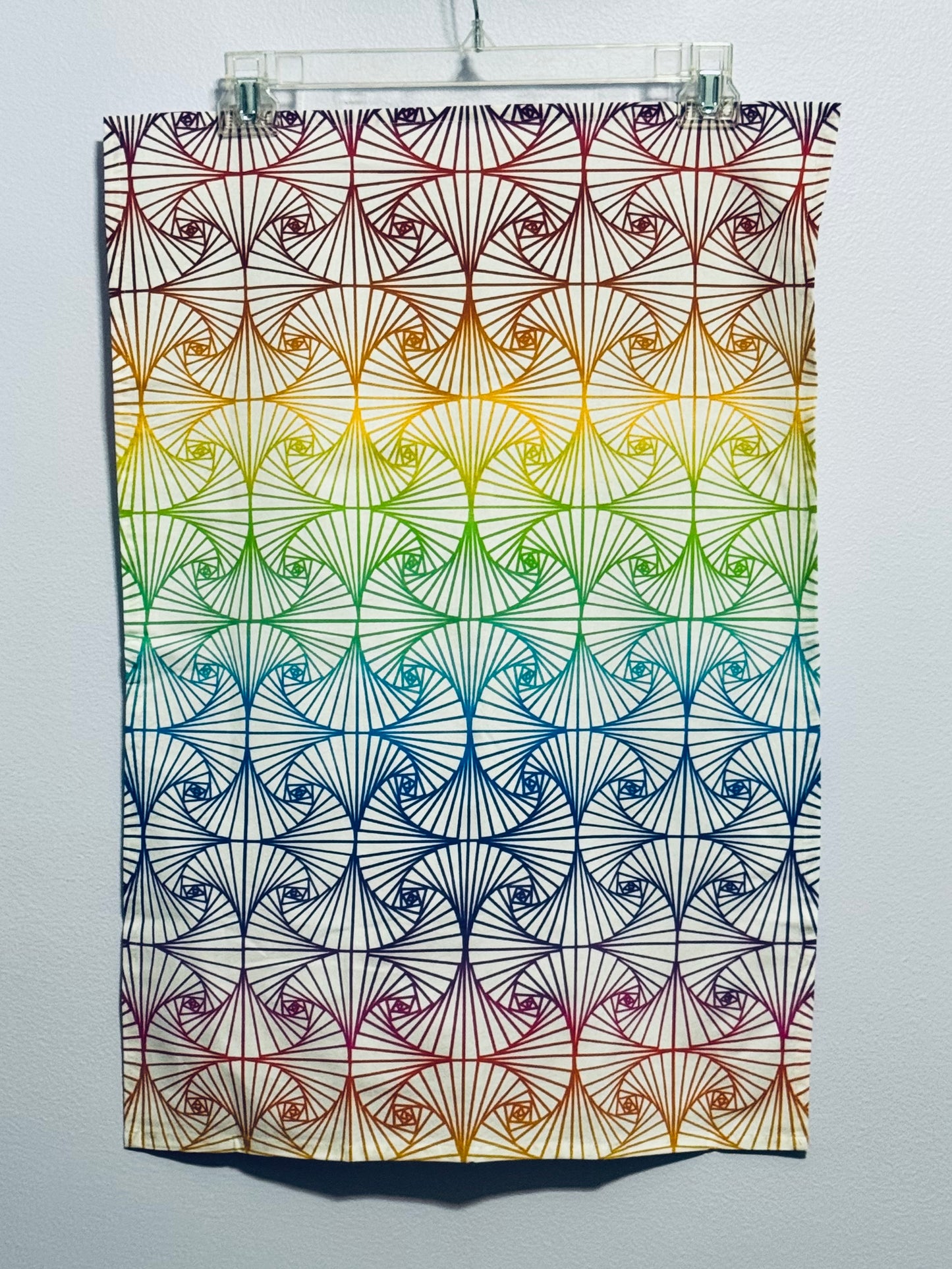 Rainbow Ginko Fans Tea Towel