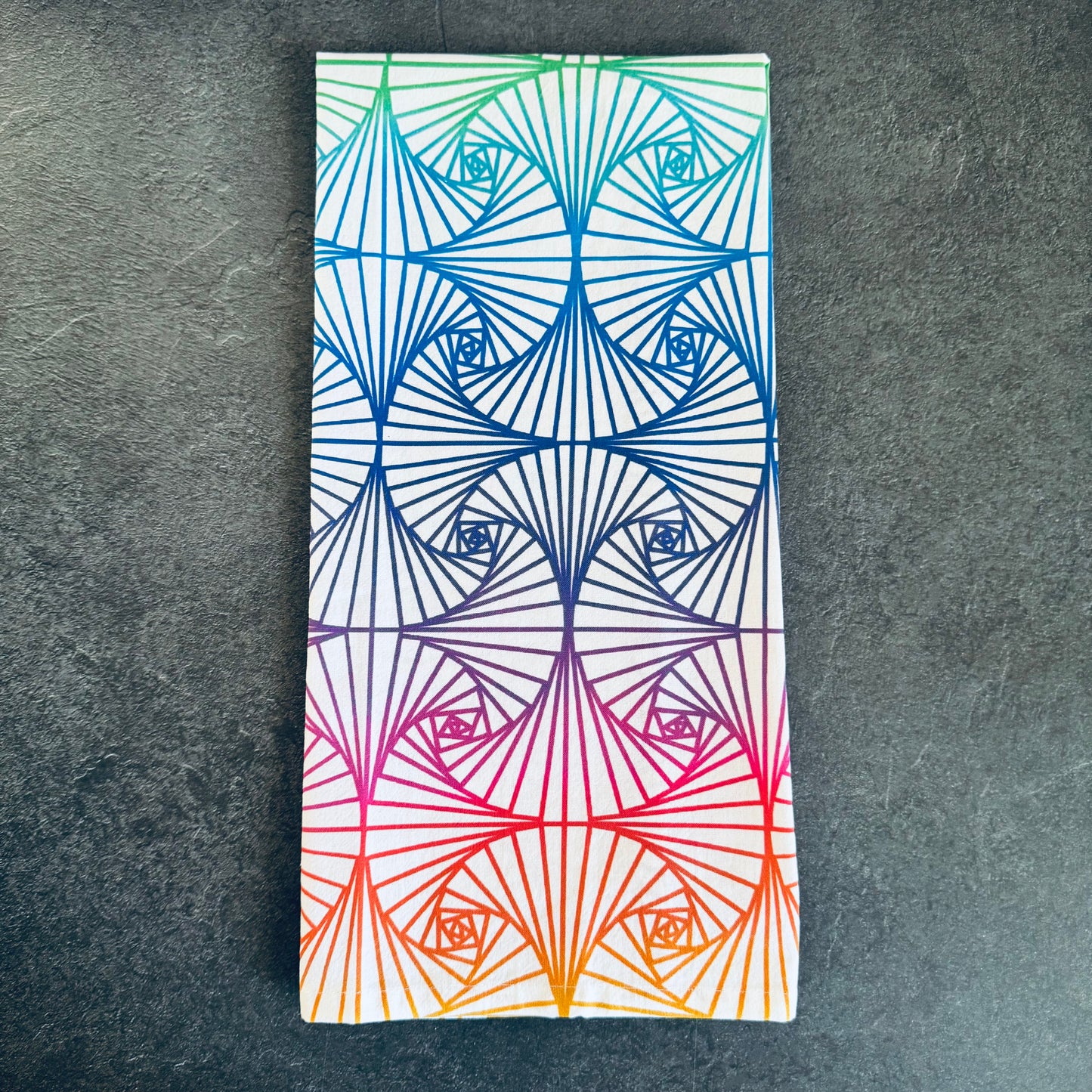 Rainbow Ginko Fans Tea Towel