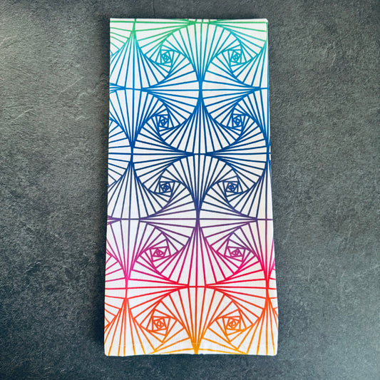 Rainbow Ginko Fans Tea Towel