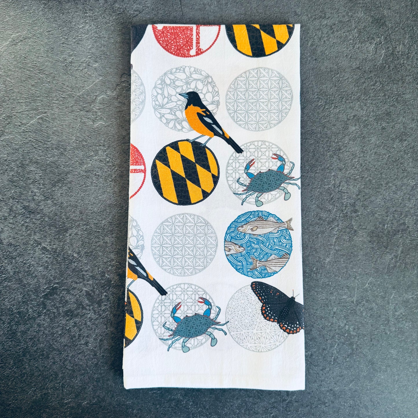 All Around Maryland Tea Towel