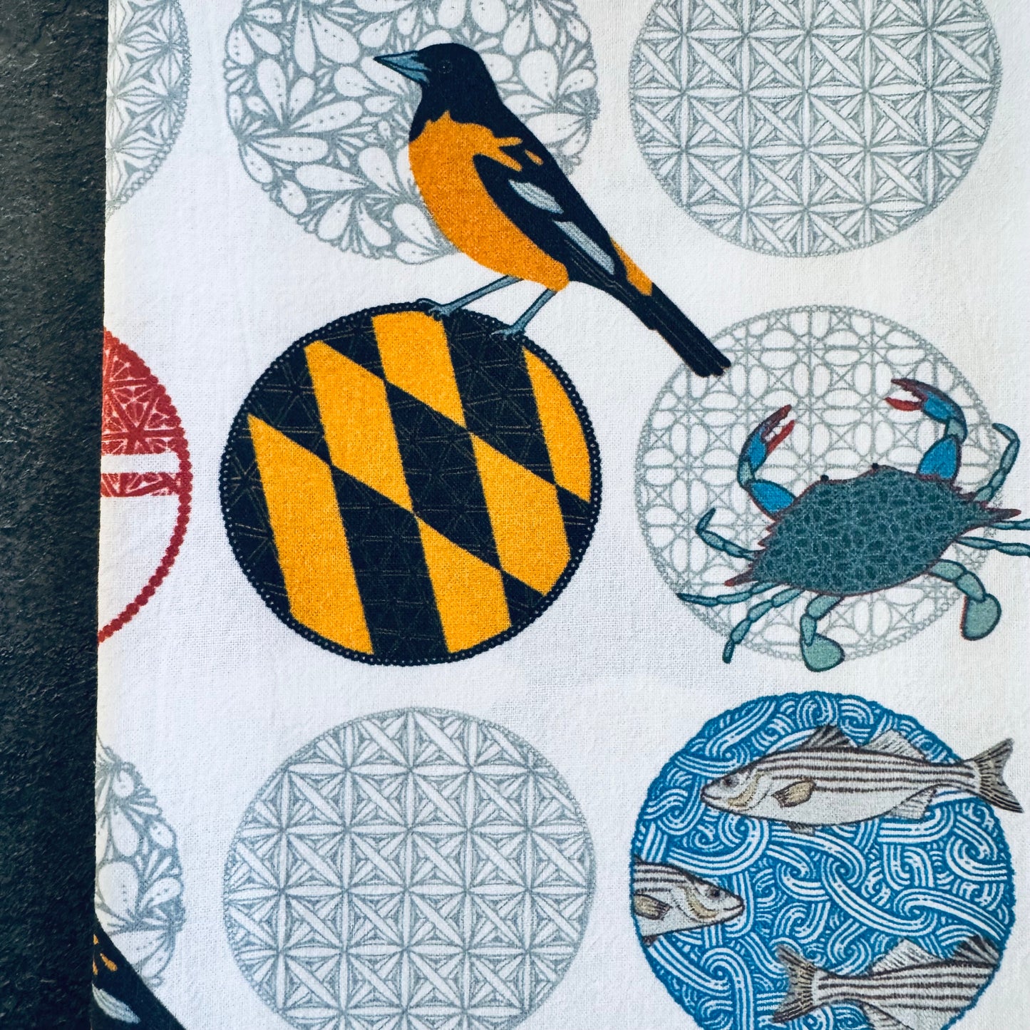 All Around Maryland Tea Towel