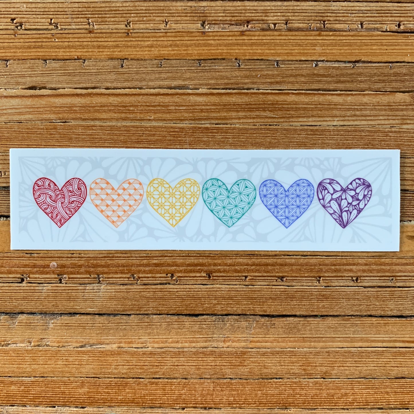Tangled Rainbow Hearts Sticker