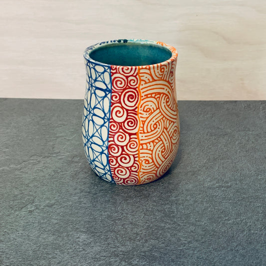 Rainbow Stripes Tangled Cup