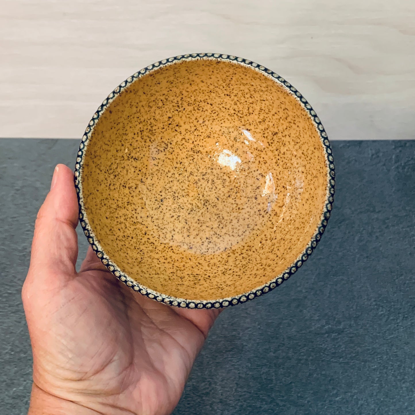 Scalloped Orange Bowl