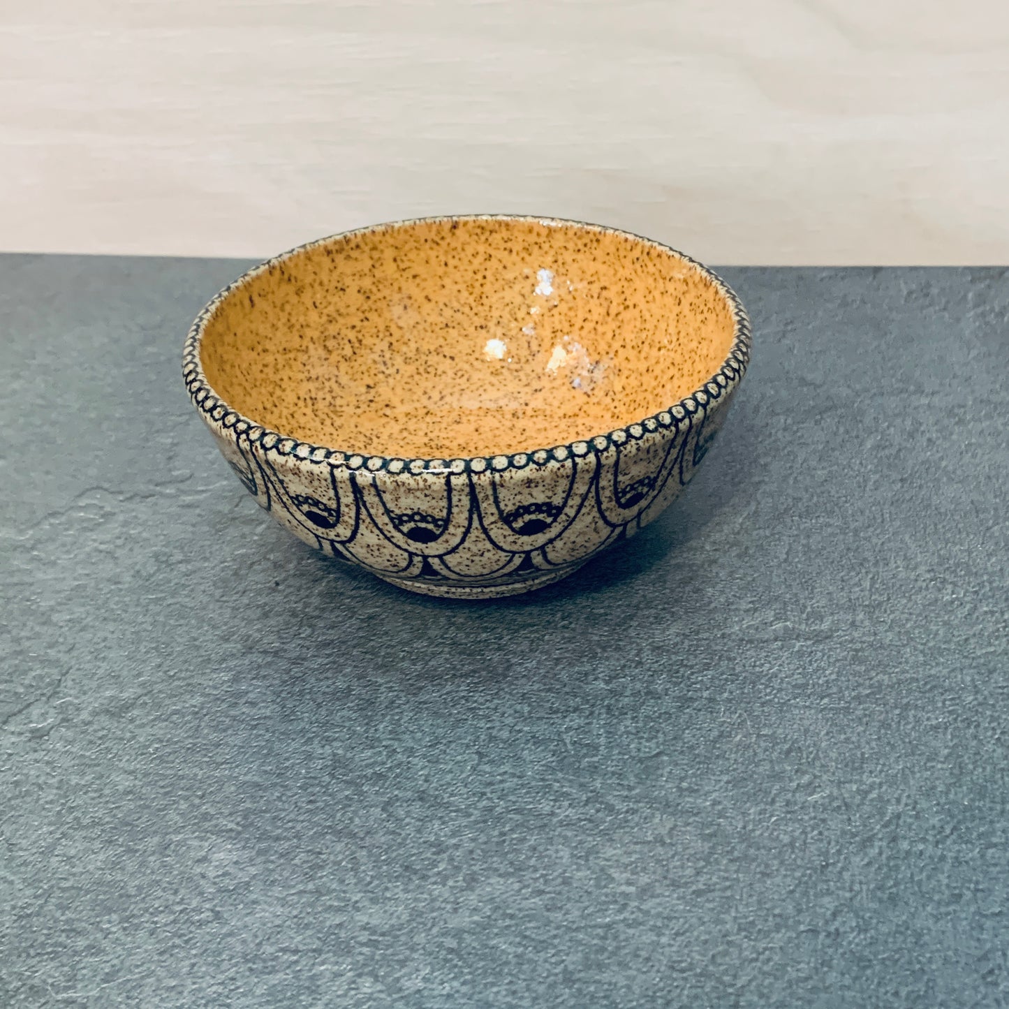 Scalloped Orange Bowl