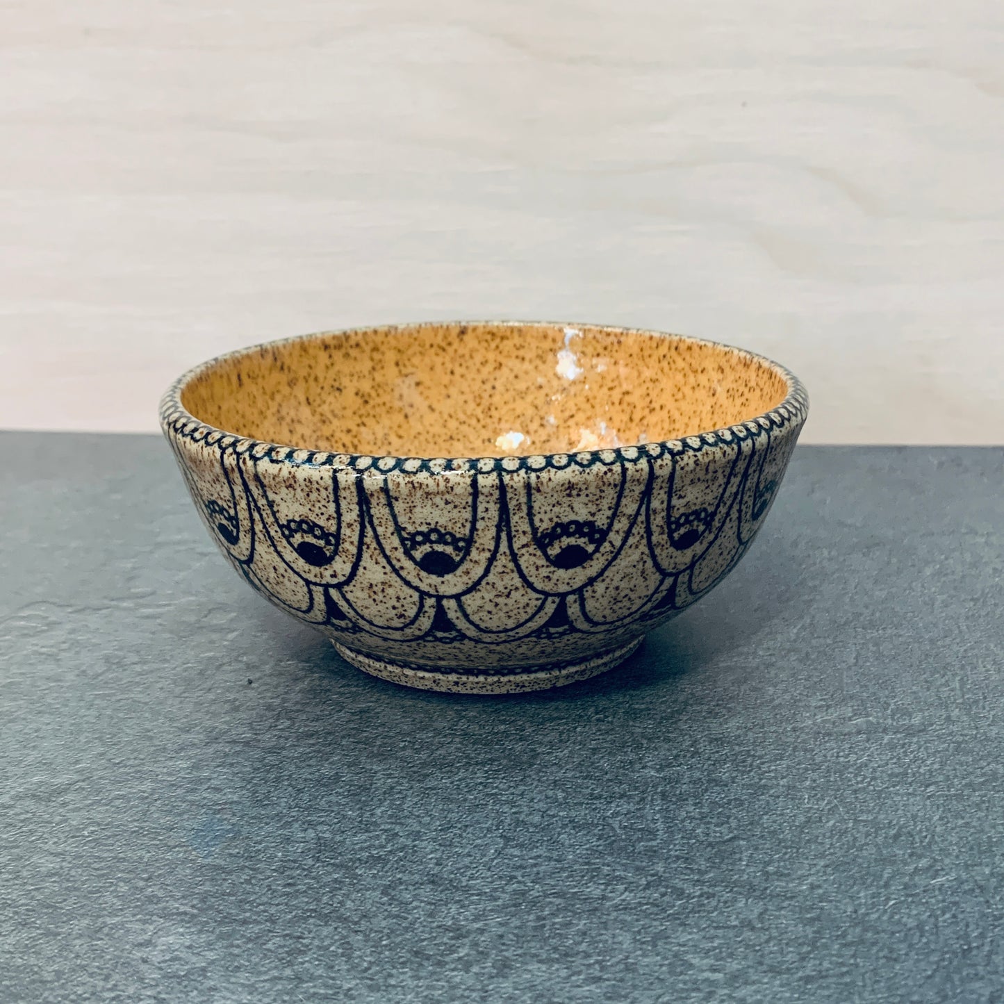 Scalloped Orange Bowl