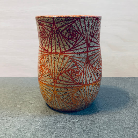 Tall Ombre Orange-Red Tangled Cup