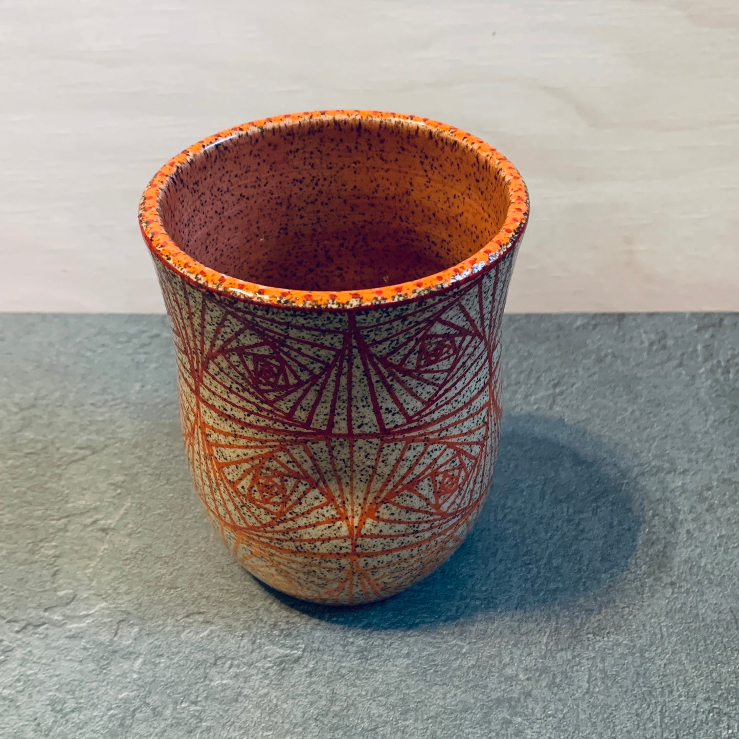 Tall Ombre Orange-Red Tangled Cup