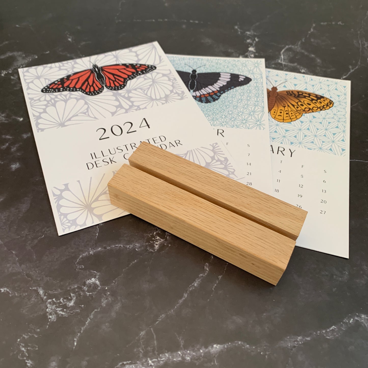 Butterflies 2024 Illustrated Desk Calendar