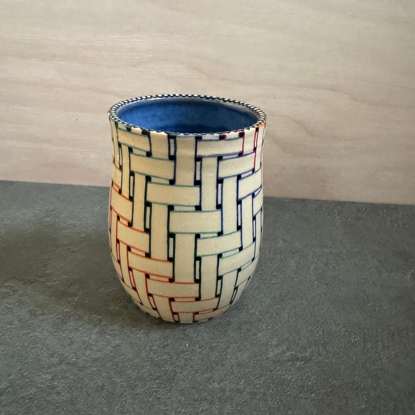 Woven Rainbow Ribbon Tangled Cup