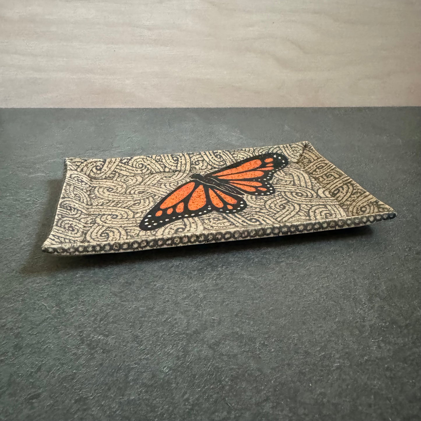 Rectangular Monarch Butterfly Tray