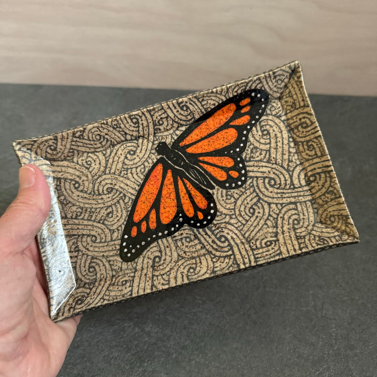 Rectangular Monarch Butterfly Tray