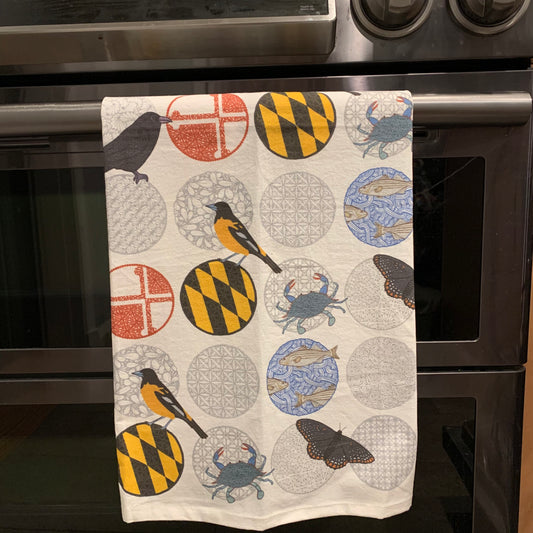 All Around Maryland Tea Towel