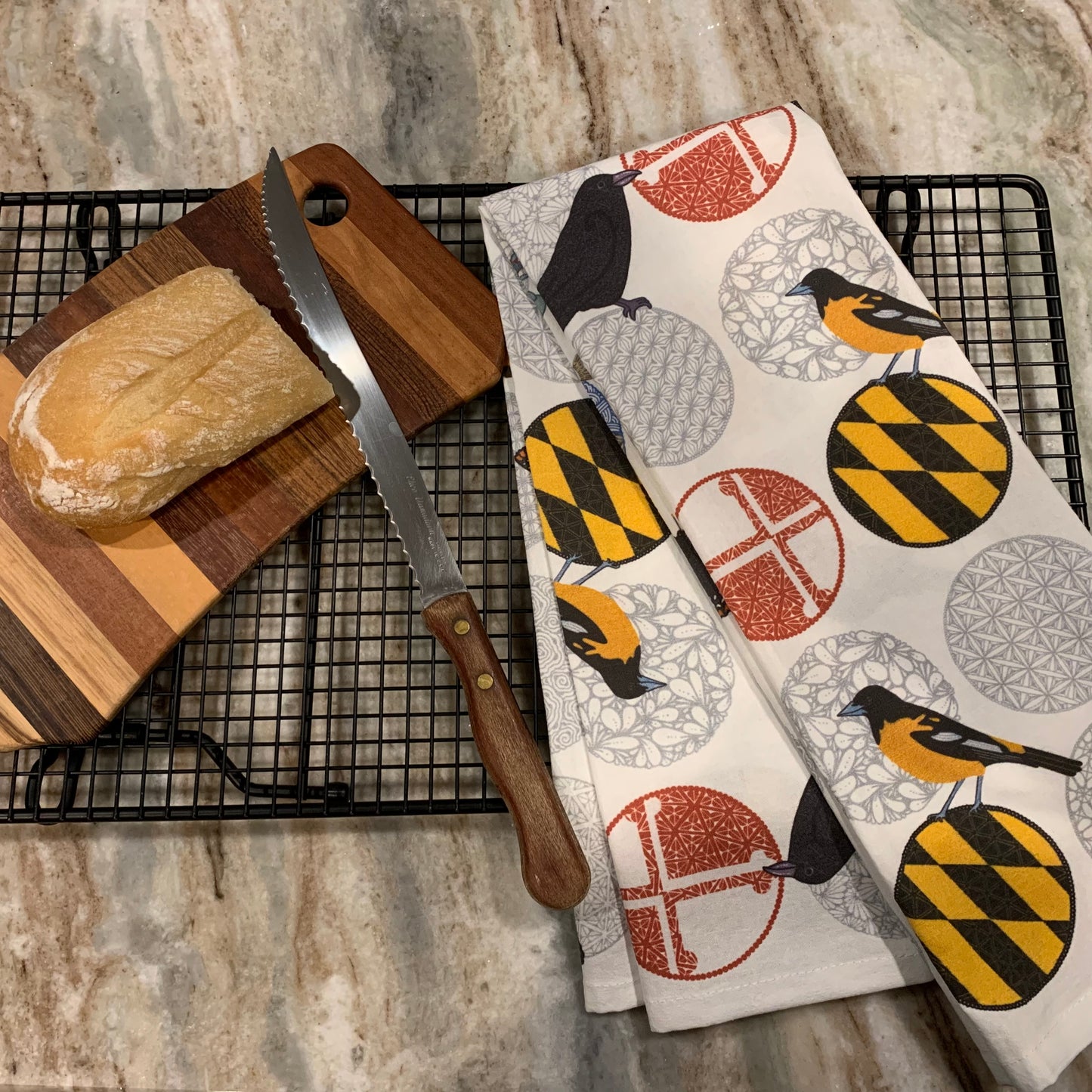 Gift Pack #2 - Maryland Tea Towel + Maryland Note Cards + Oriole Coasters