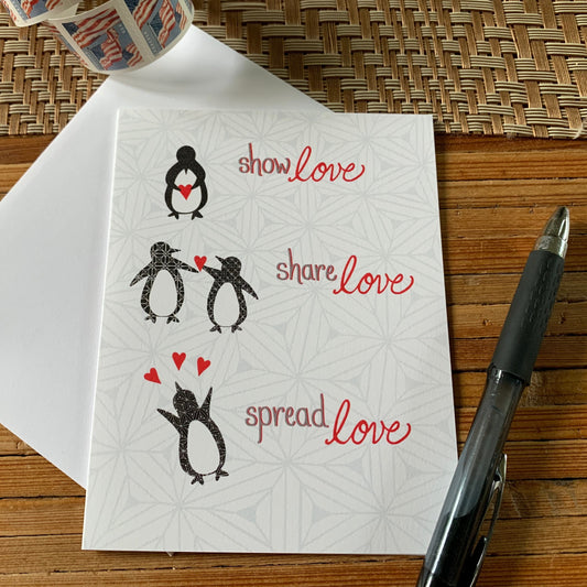 Penguin Love Blank Note Card