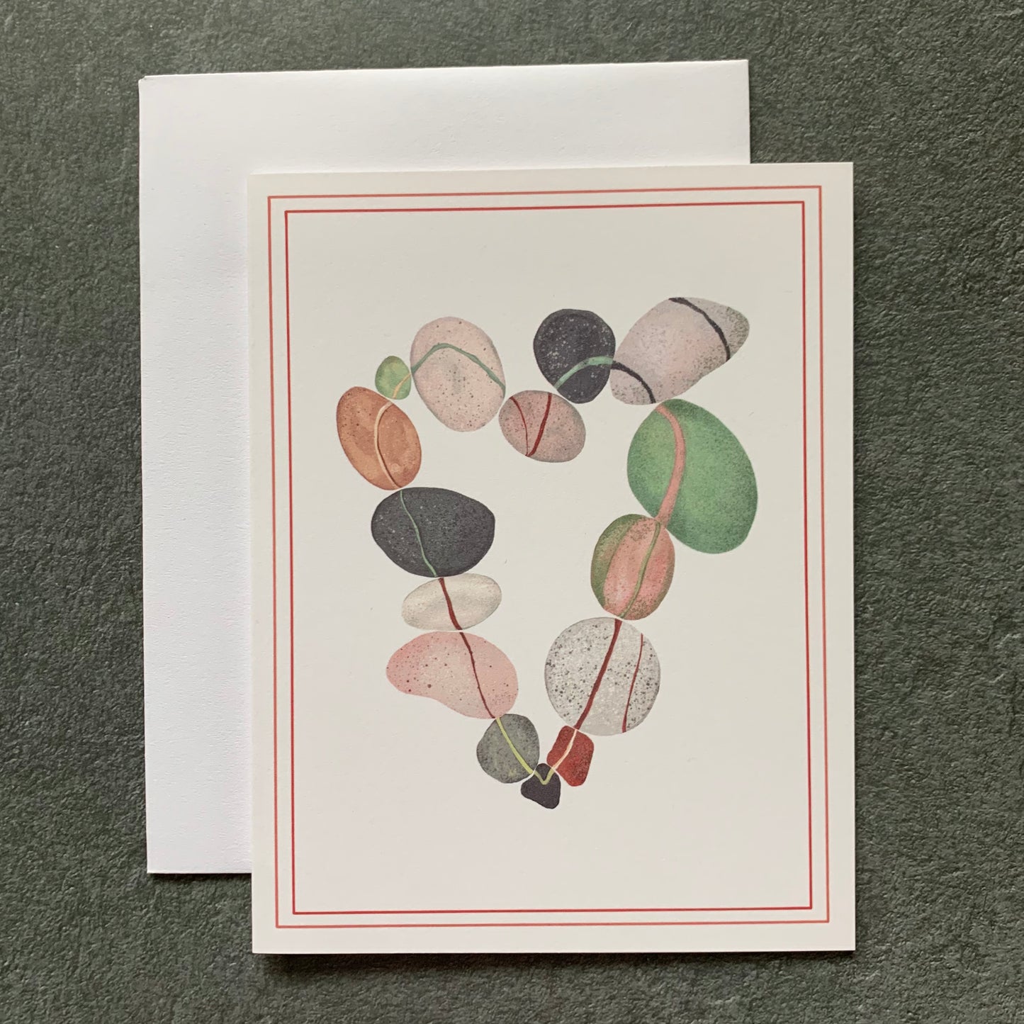 Heart Rocks Blank Note Card