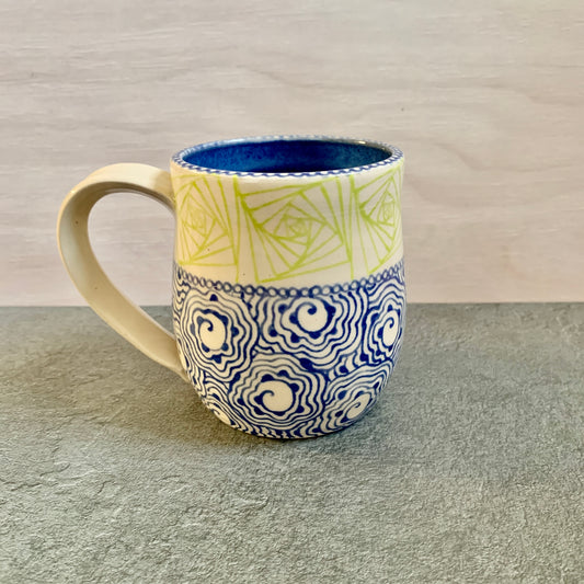 Blue & Green Tangled Mug