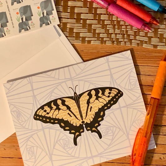 Eastern Tiger Swallowtail Butterfly Blank Note Card
